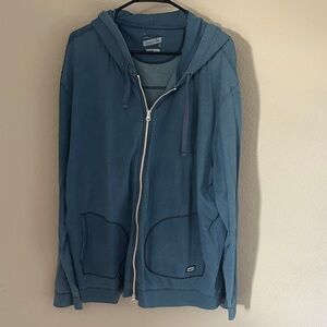 Johnnie O Men's Blue Zip-Up Hoodie Sweater